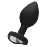 Ouch! Plug Bijou Anal Silicone Heart Noir 7 x 3.5 cm